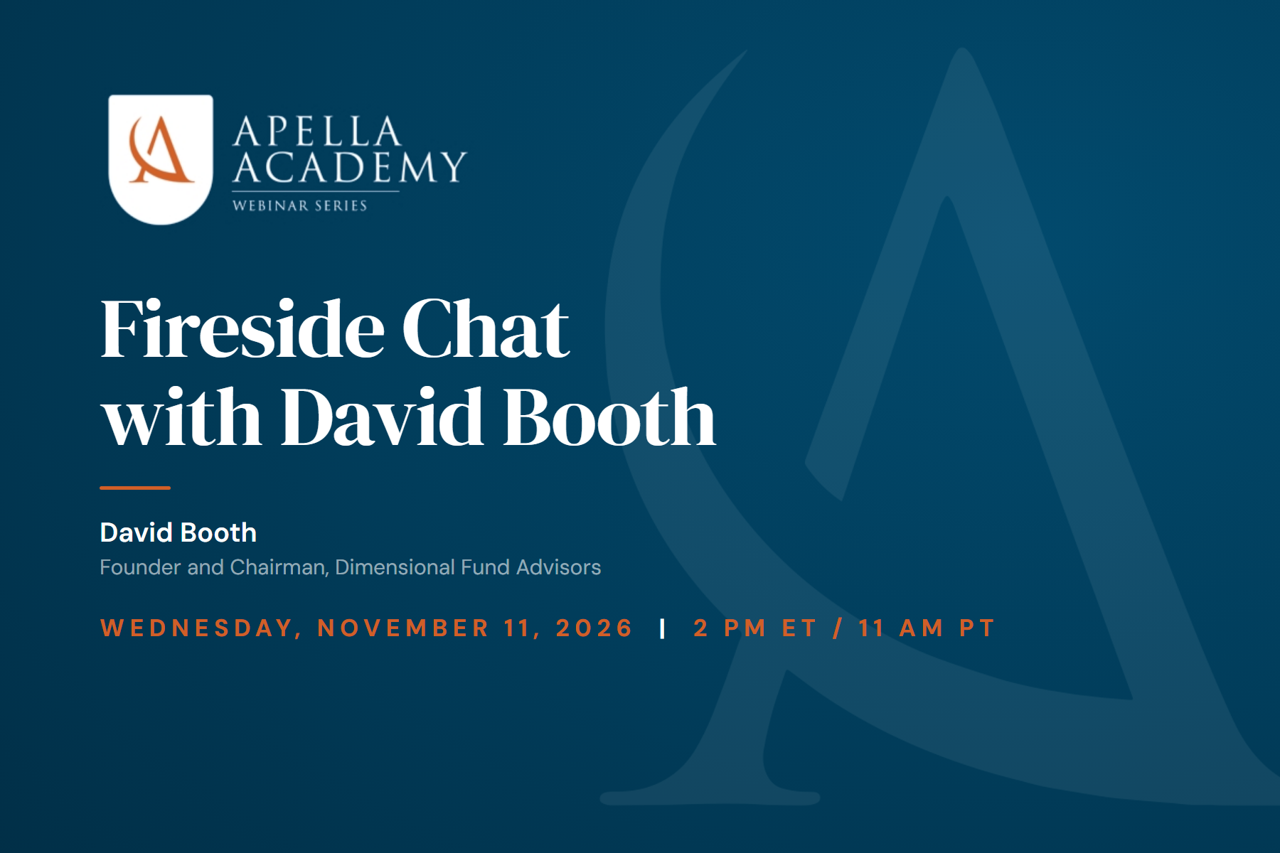 Fireside Chat with David Booth