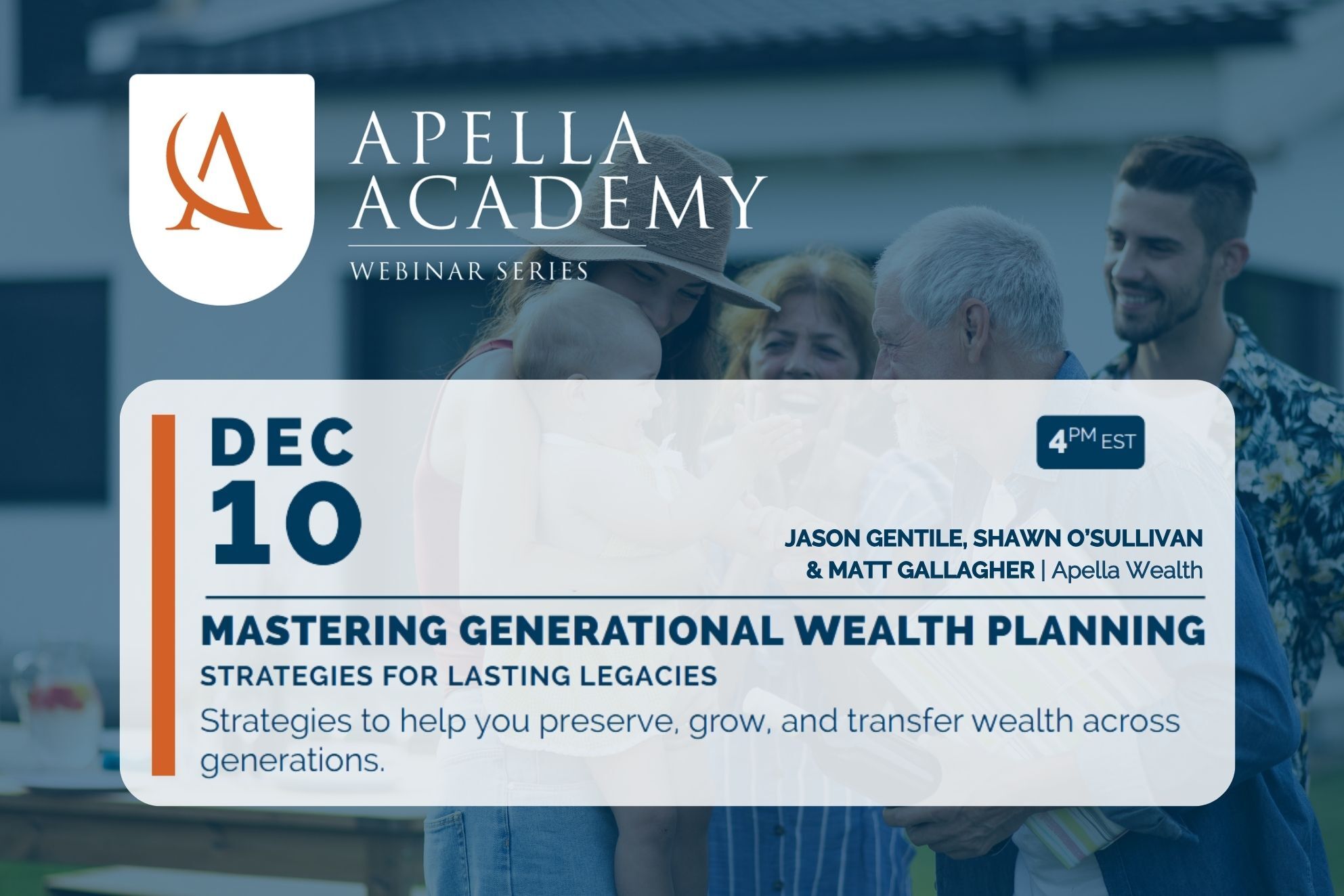 Generational Wealth Planning Events Page
